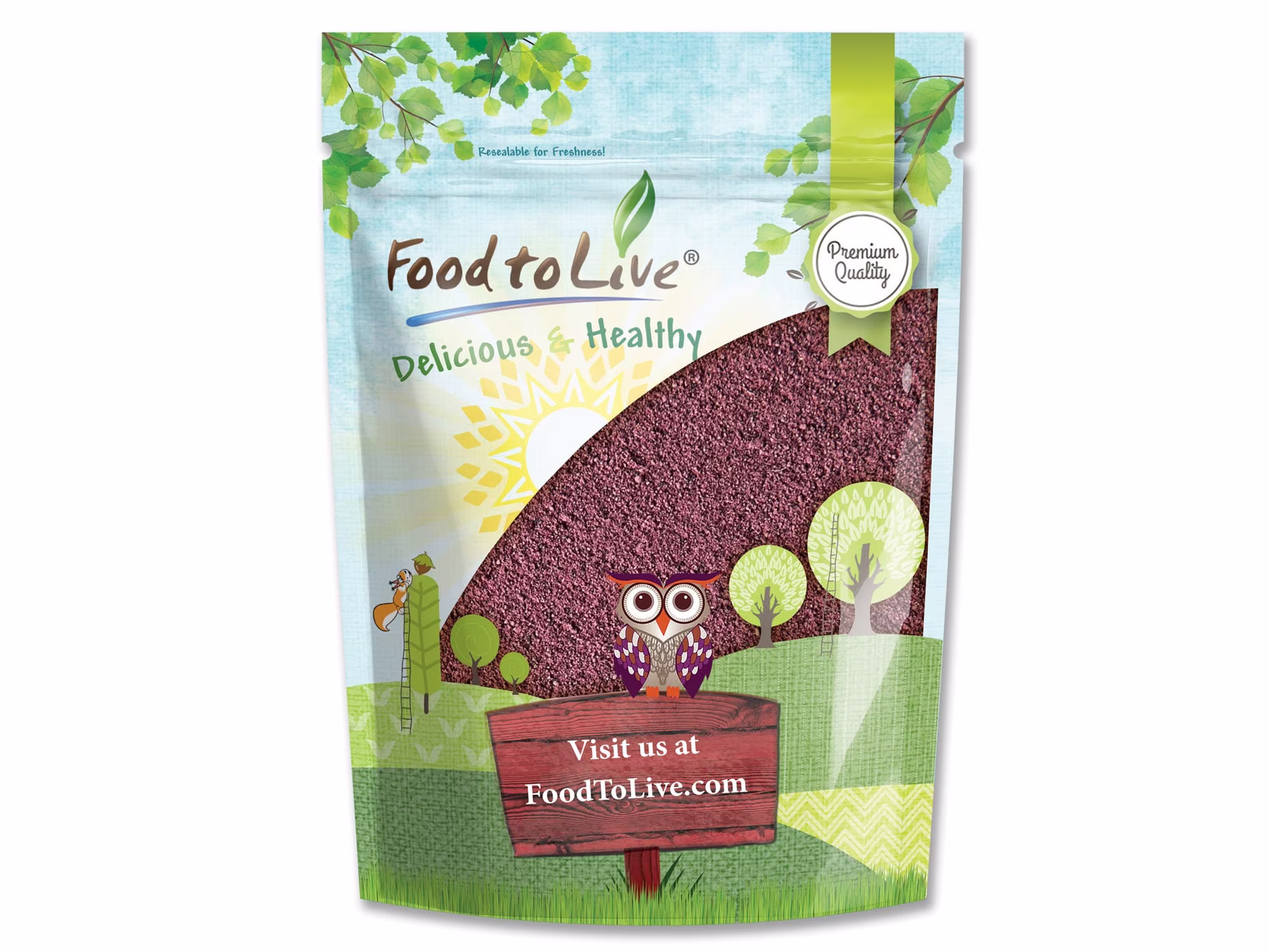 Mulberry Fruit Powder - Made From Raw Dried Berries, Unsulfured, Vegan, Bulk, No Sulphites