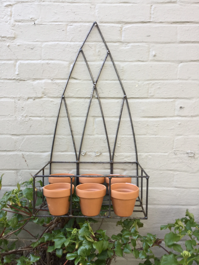 Exclusive Hand Crafted Metal Gothic Church Victorian Outside Wall Planter.made in Our Norfolk Studio