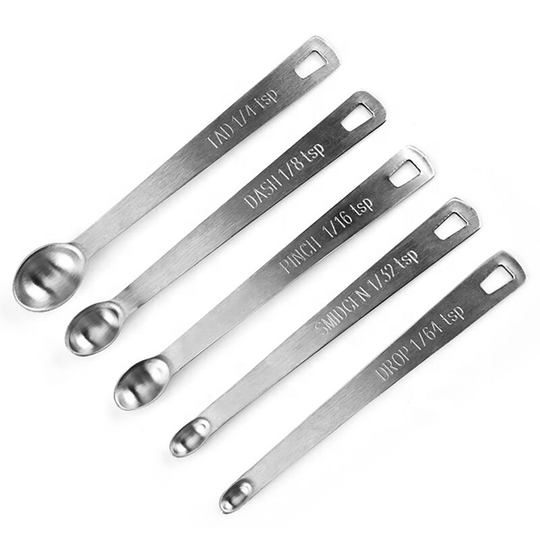 Asupermall - Mini measuring spoon set kitchen seasoning measuring spoon five piece set combination stainless steel measuring spoon 5 piece set baking