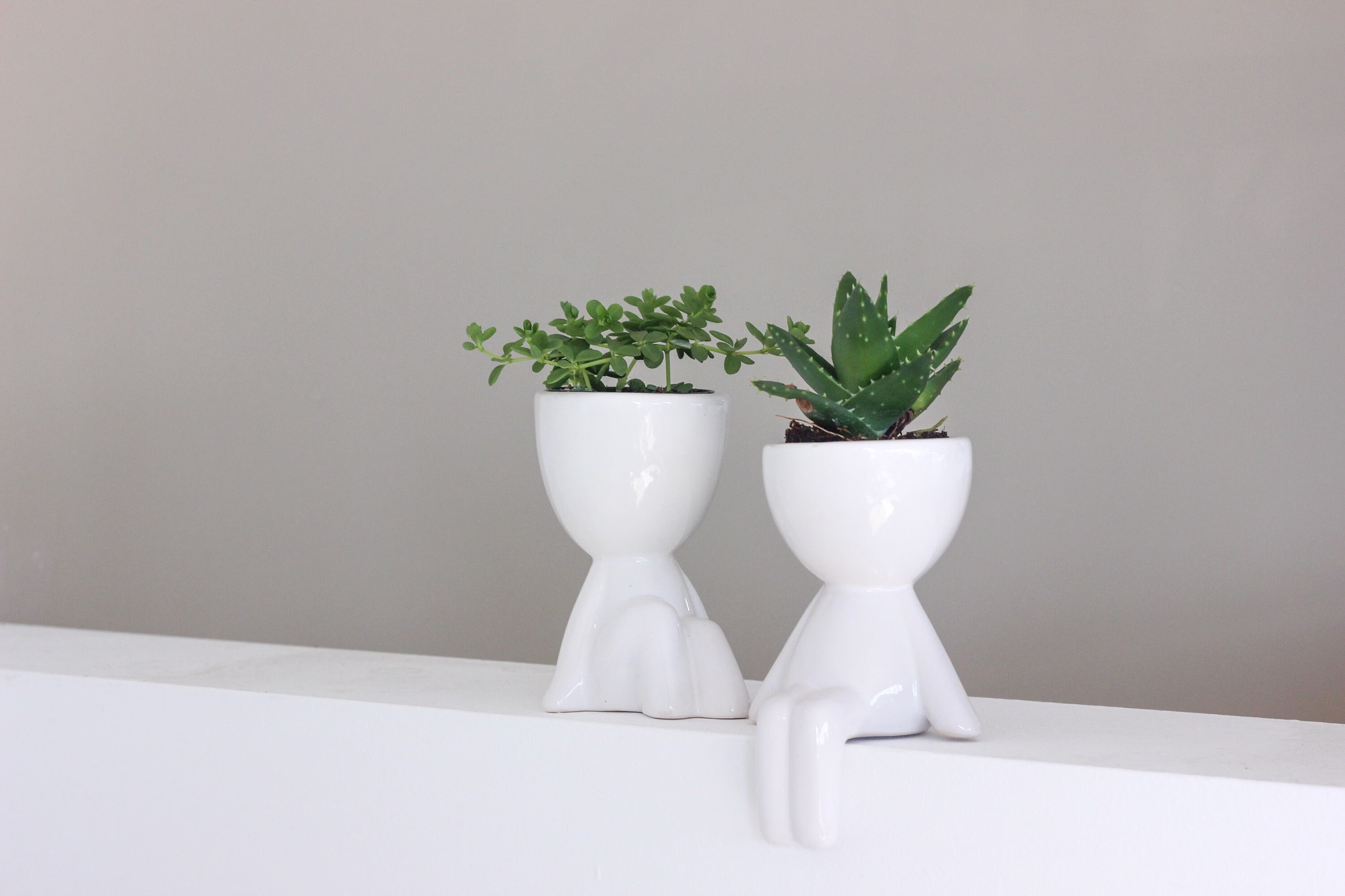 Ceramic Figure Sitting Planter