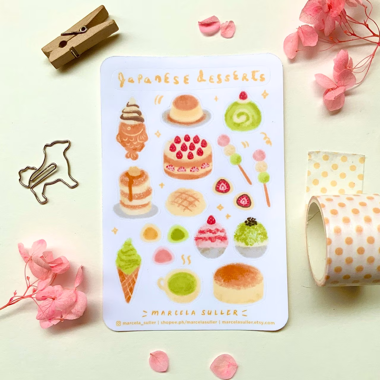 Japanese Desserts Journal Planner Scrapbook Stickers - Matcha Japan Sweets Kakigori Mochi Cake Pancake Melon Pan Dango