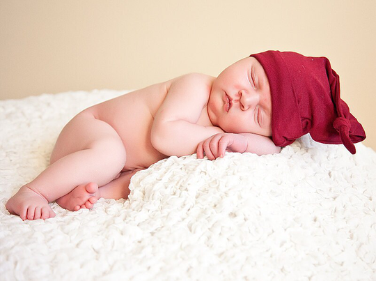 Organic Baby Hat - Eco Friendly Knot Ruby Red Newborn Several Colors Available