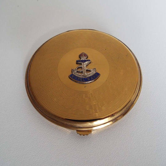 Vintage Gwenda Powder Compact Royal Navy Militaria 1940's 1950's Vanity Storage Beauty Make-Up Cosmetics