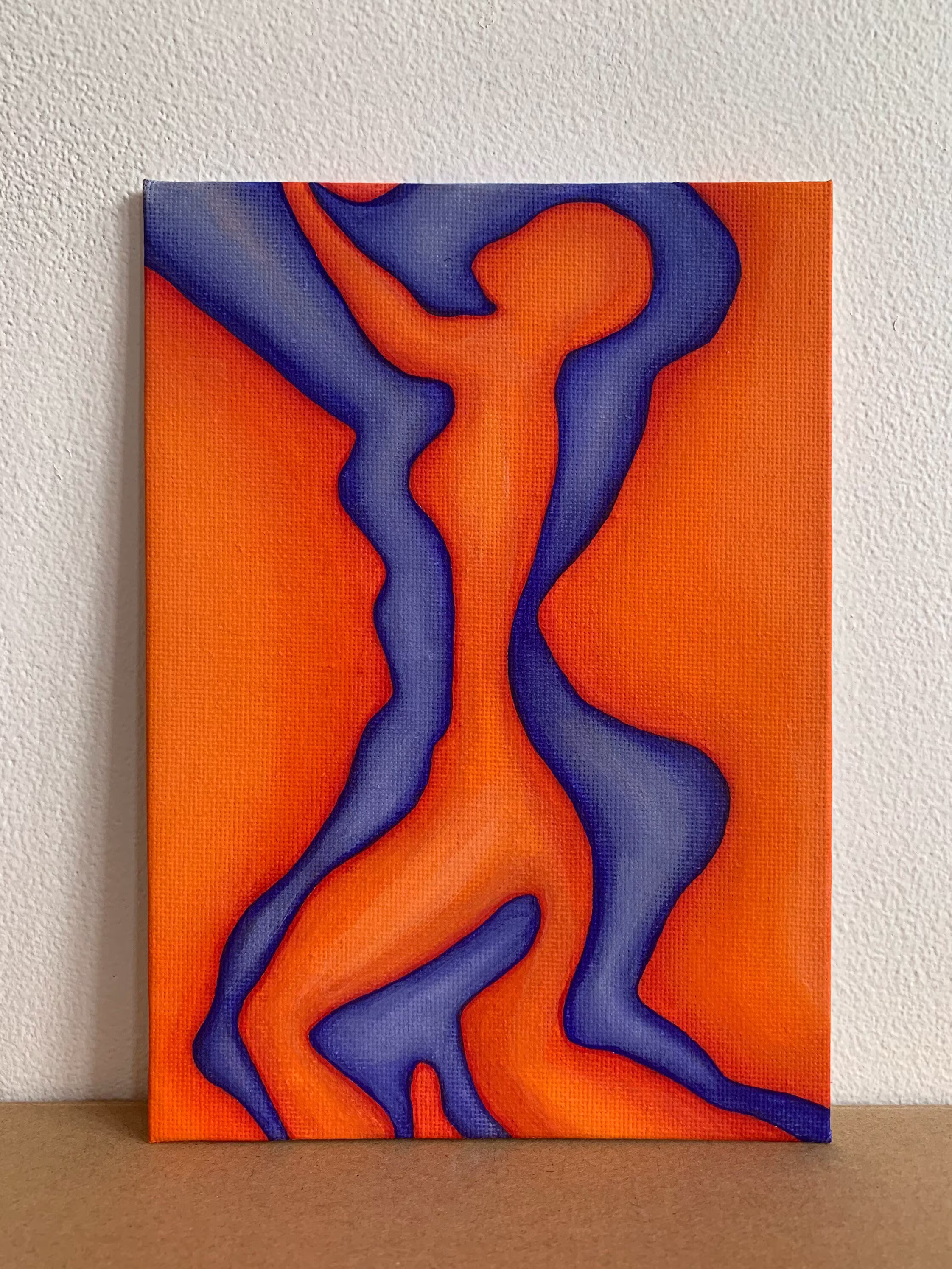 Psychedelic Trippy Abstract Female Body Aesthetic Watercolour Canvas Painting