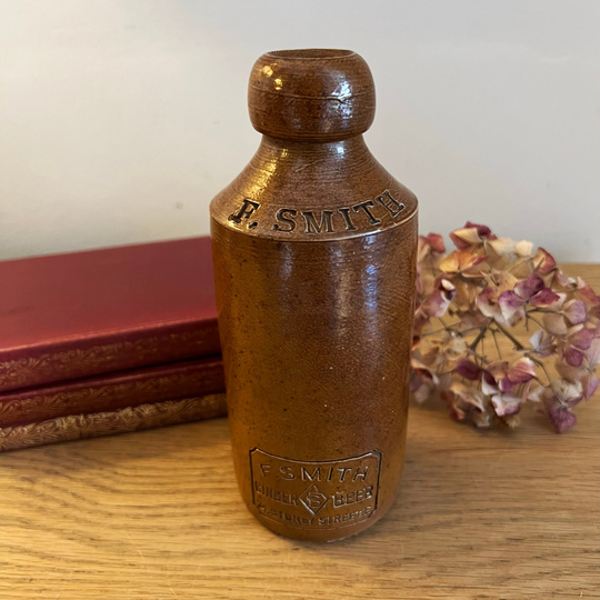 Vintage Salt Glazed Stoneware Bottle, Decor, Ginger Beer Bottle