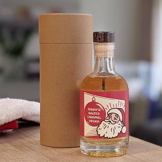 Personalised Christmas Salted Caramel Vodka With Music
