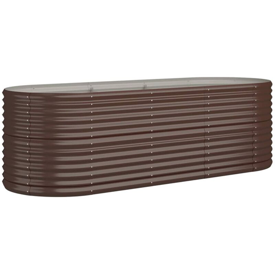 Vidaxl - Garden Planter Powder-coated Steel 224x80x68 cm Brown Brown