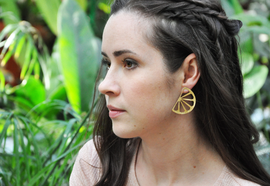 Lemon Fruit Earrings From Brass Summer Beach & Tropical Jewelry Cottagecore