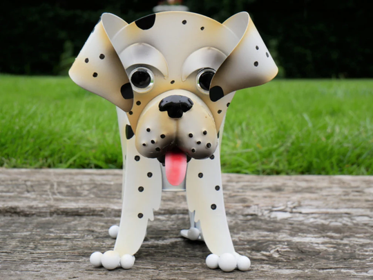 Dalmation Dog Planter Outdoor Garden Pot Ornament Patio Display For Flowers/Herbs - Quirky Gift Present