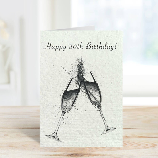 Happy 30th Birthday Plantable Seeded Card