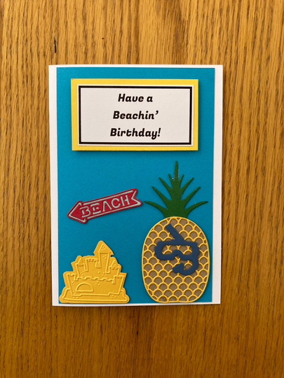 Handmade Birthday Card | Beach Themed Birthday Card