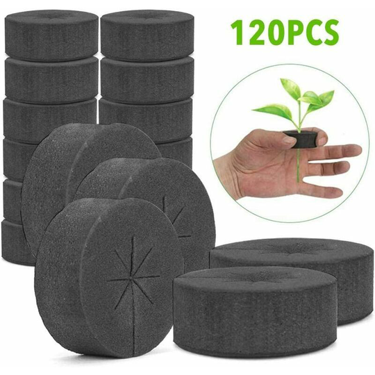 Soilless Hydroponic Sponge, 120 Piece Hydroponic Vegetable Growing System Planting Gardening Tool, Plant Growth Accessories