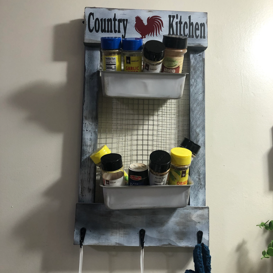 Country Kitchen Rooster Organizer