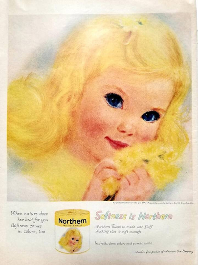 1960 Northern Toilet Tissue Vintage Advertisement Bathroom Wall Art Restroom Powder Room Decor Nursery Original Magazine Ad Unique