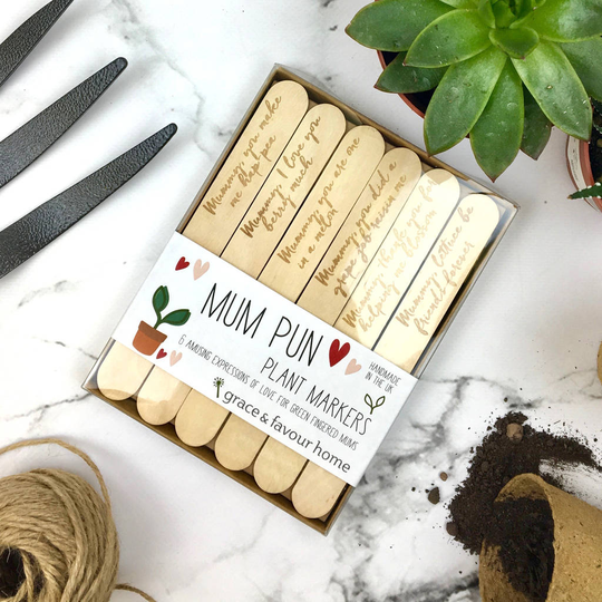 Personalised Funny Plant Marker Set For Mums