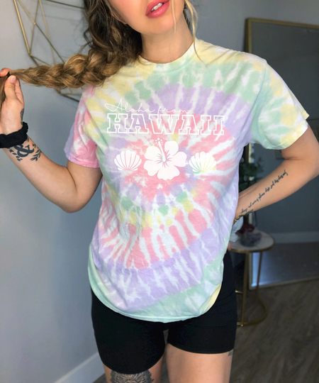 Hawaii Shirt Coconut Girl Aesthetic Hawaiian Tie Dye Hibiscus Shell Beach Tropical 2000S Y2K