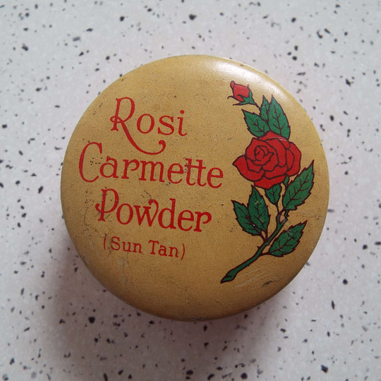 Rare Vintage 1940's 1950's Rosi Carmette Powder Tin Perfecta Toilet Company Melbourne Face Box Unused Make-Up Beauty Glamour