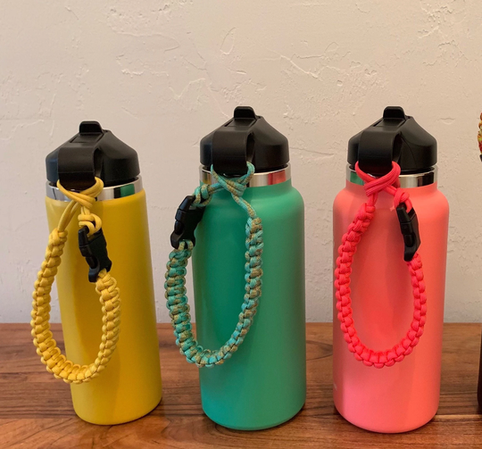 Hydro Handle, Water Flask Hibiscus, Spearmint & Sunflower Bottle Holder Handle
