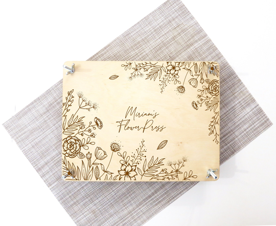 Large Flower Press, Botanical Press Kit, Meadow Grass Flower Press Personalized, Kids Craft Herb Scrapbook Birthday Gift M27