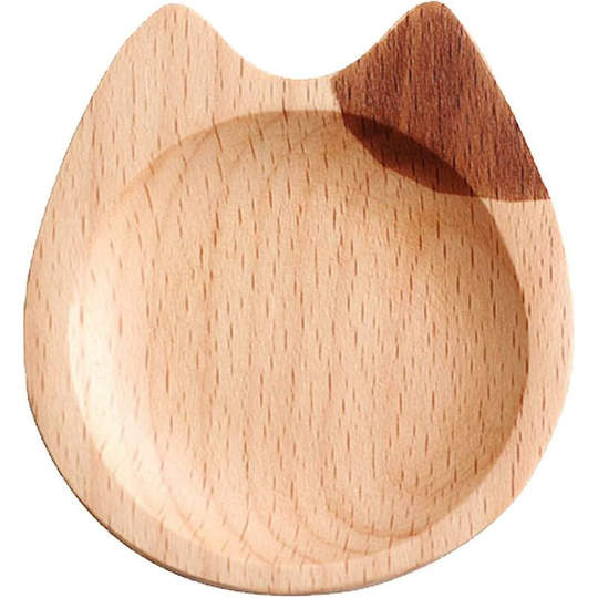 Deckon - Sauce Dish, Oil Dip Bowl Mini Bowl Soy Sauce Dish Ketchup Tray Seasoning Dish Cute Cartoon Wooden Cat Shaped Dish For Family Restaurant
