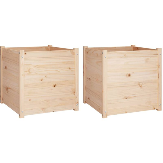 Vidaxl - Garden Planters 2 pcs 60x60x60 cm Solid Pinewood Brown