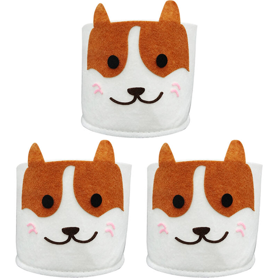 Dog Planter Felt Plant Pots Cute Animal Shaped Cartoon Flower Planter Grow Bag Container Flowerpot for Indoor Outdoor Patio Home Garden Decoration