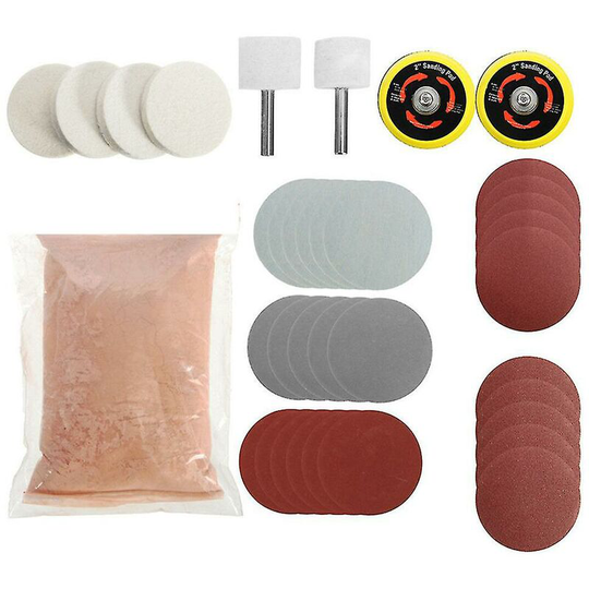 34pcs/set Deep Scratch Remover Car Glass Polishing Kit Cerium Oxide Powder Sanding Disc