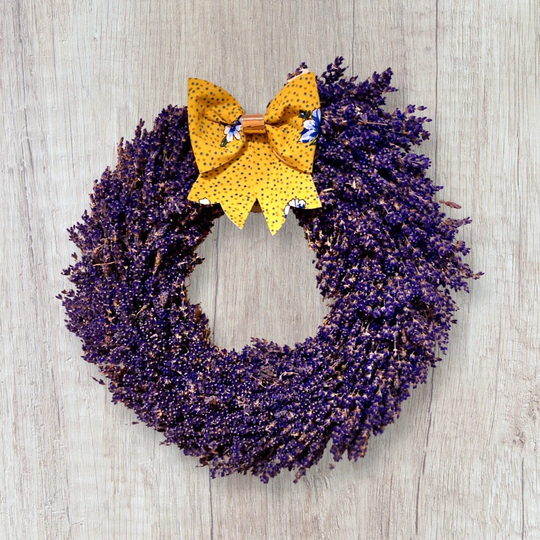 Small Dried Organic Lavender Wreath, Spring Door All Seasons Wedding Decorations, Wreath