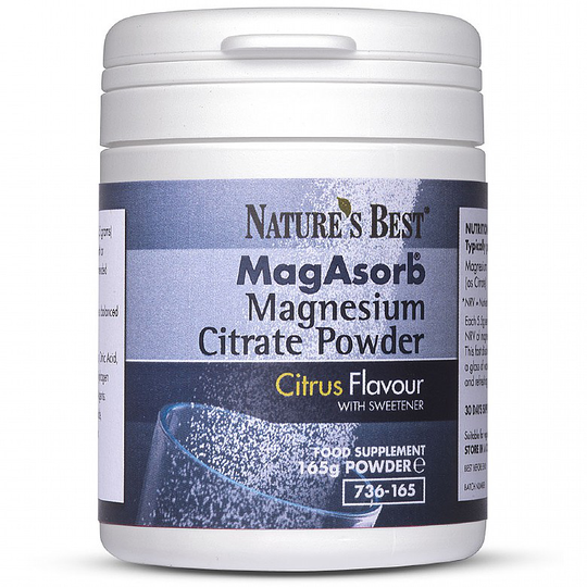 Magasorb® Magnesium Citrate, Easily Absorbed Powder 165 Grams