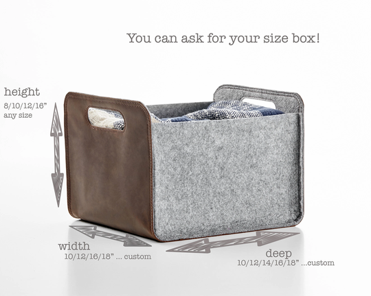 Genius Leather Box. Modern Storage Trend, Leather & Felt Bins For Organization