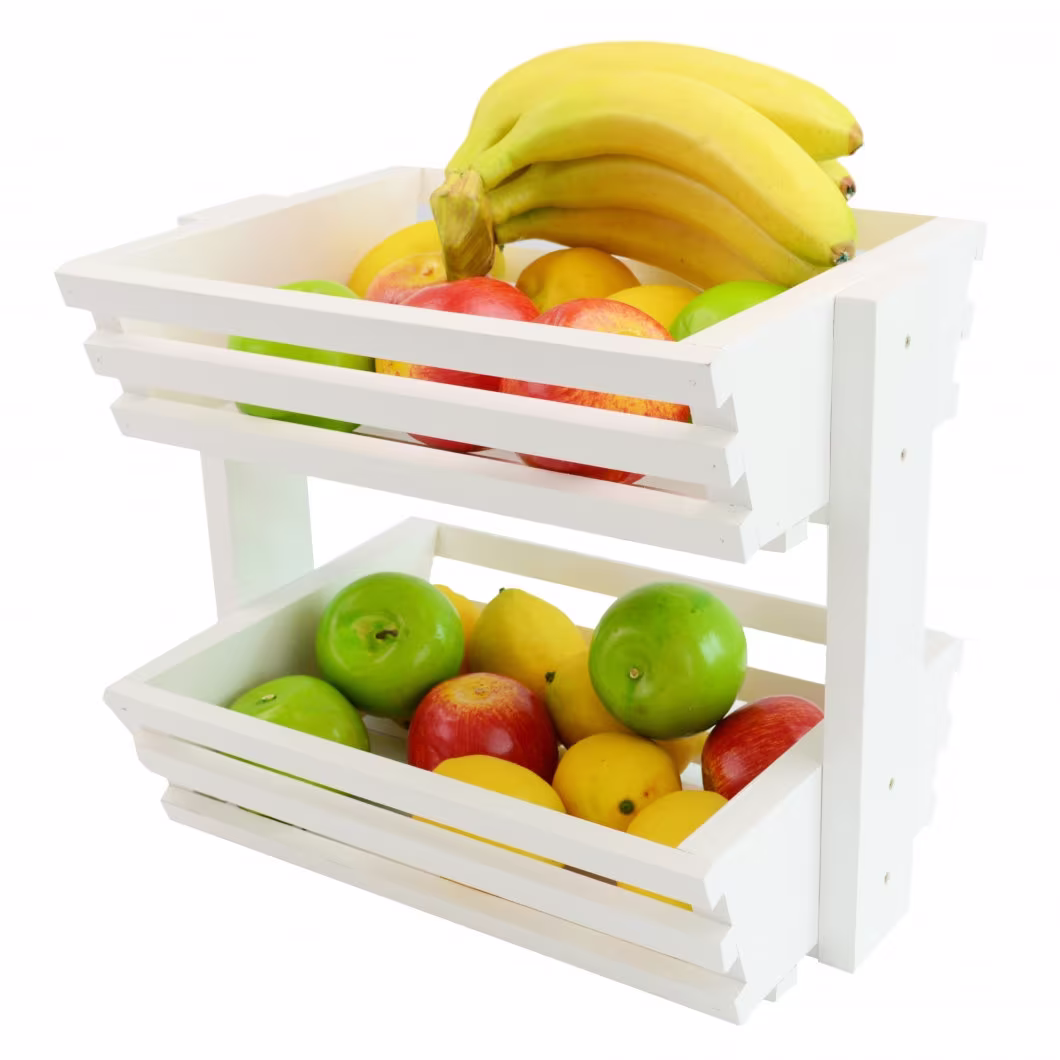 Wooden Vegetable Fruit Food Storage Rack