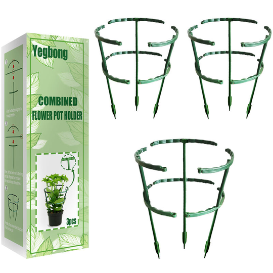 Garden Plant Support, Garden Obelisks, Climbing Plant Support, Half Round Plant Support Ring, Combined Flower Pot Holder Double-layer Plant Support,