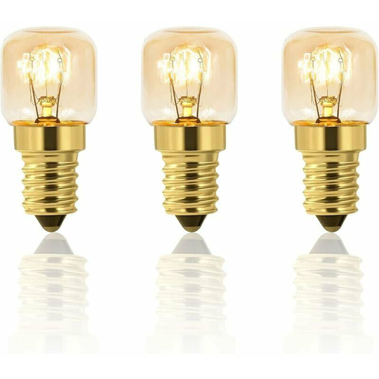 Monly - Pack 25W E14 T22 Dimmable Oven Light Bulb 25W Incandescent Heat Resistant 300 Degree Warm White Fridge Oven Salt Lamp Oven Grill Oven