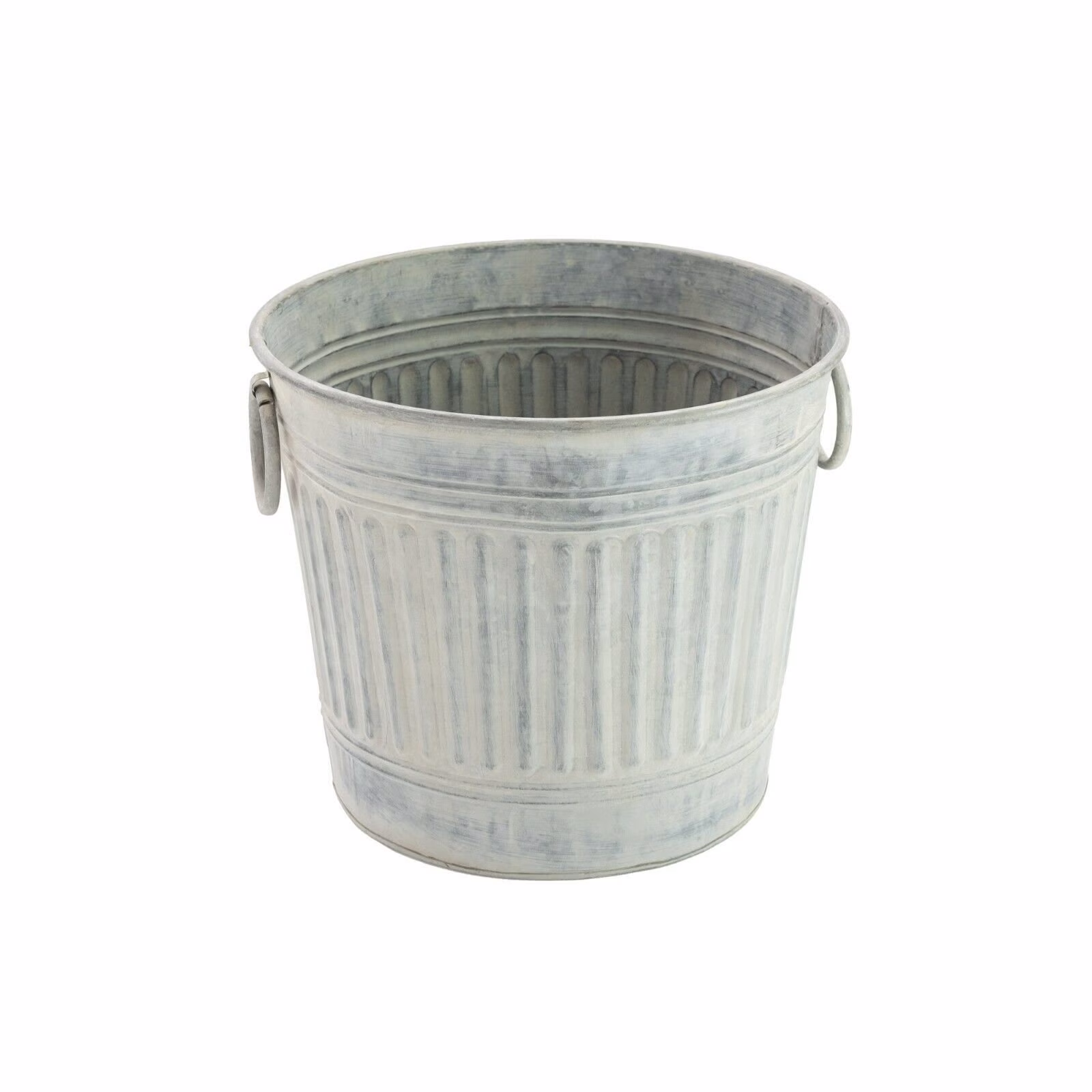 Galvanised Zinc Oval Tub Planter W Handles |Outdoor Garden Metal Trough Pot Bowl