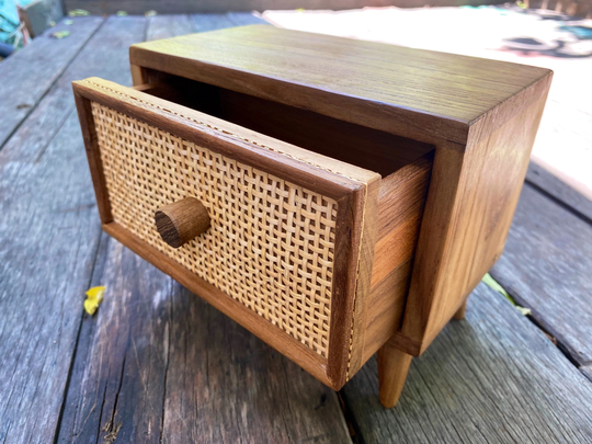 Wood Desk Drawer Small Organizer Rustic | Accessories Jewelry Storage Minimalist Gift Teak