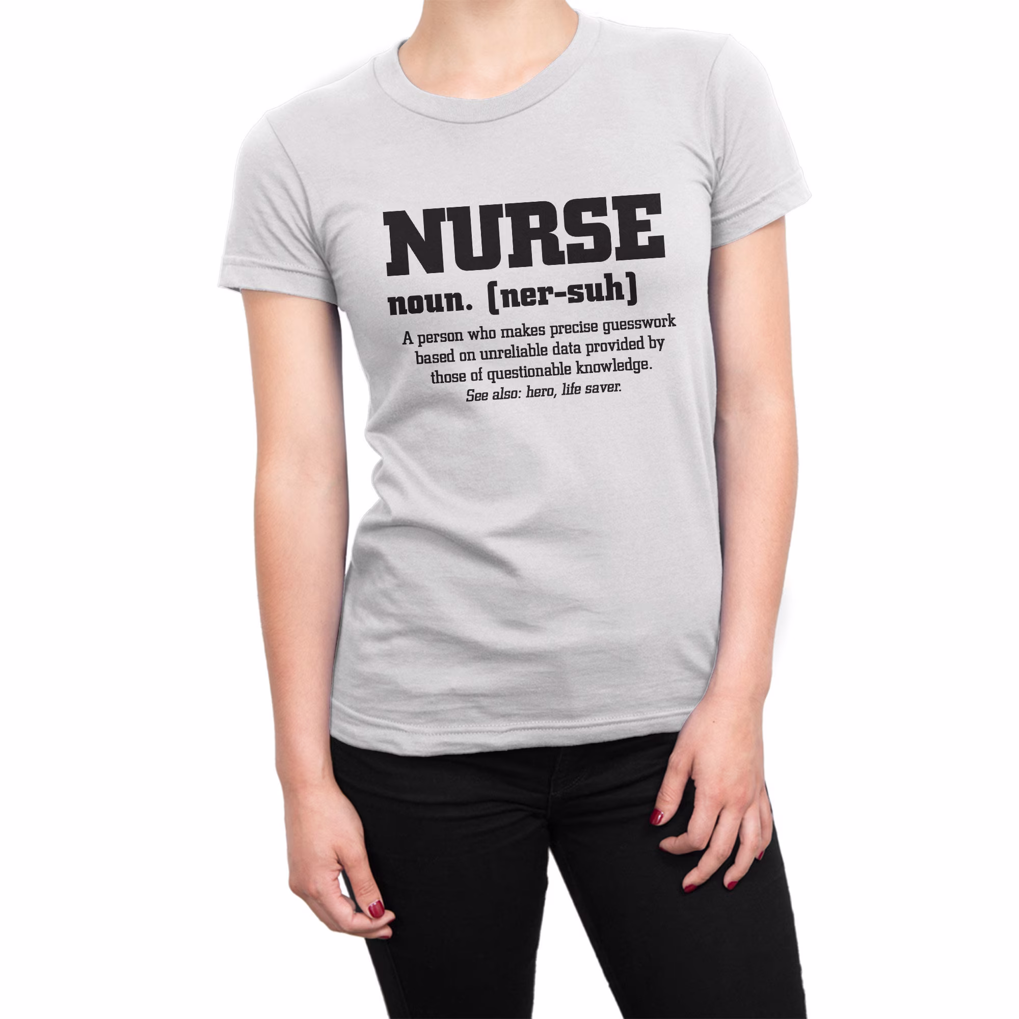 Nurse Definition Ladies T Shirt, Nhs Nursing Medicine Health Care Tshirt