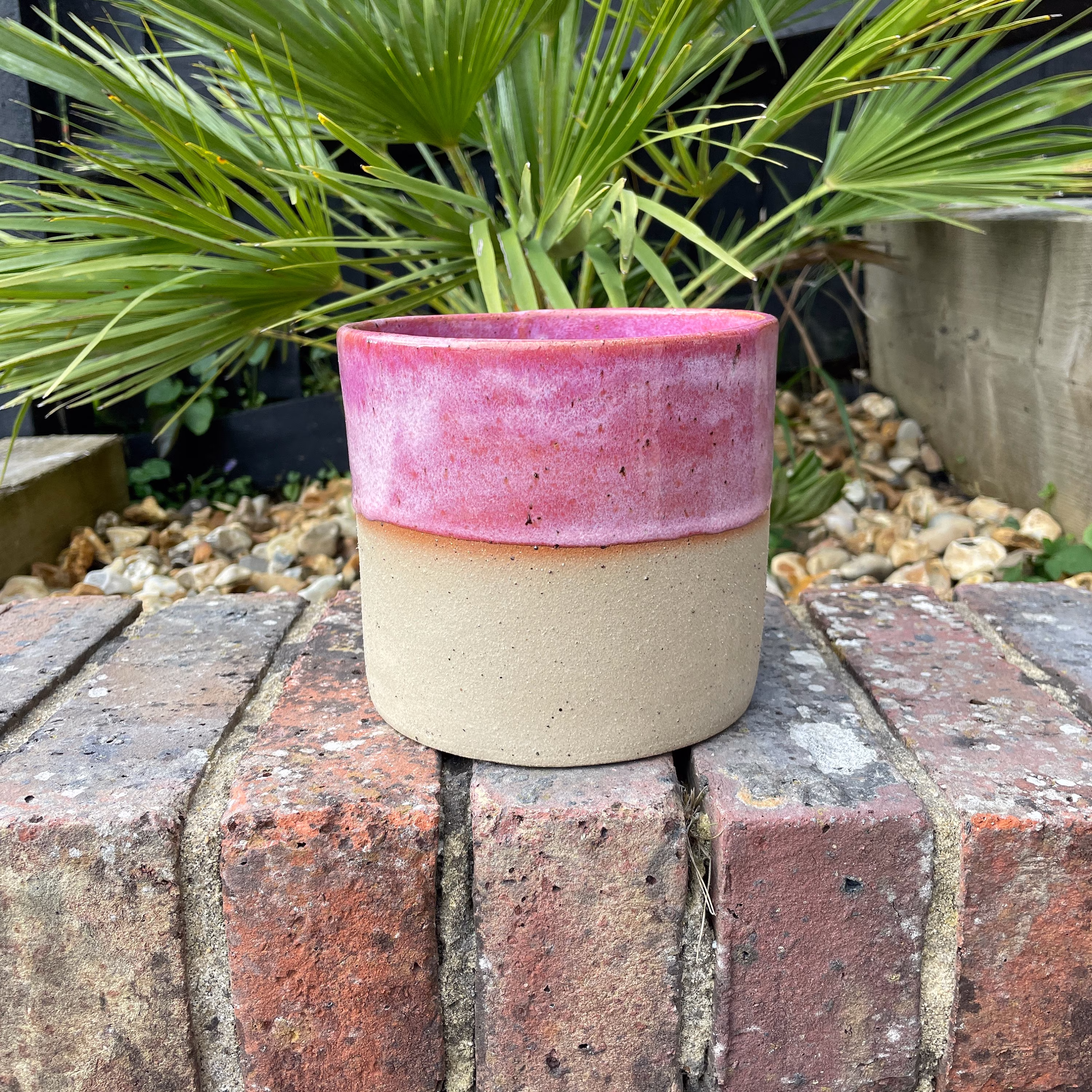 Pink Ceramic Planter, Indoor Plant Pot - Ready To Ship