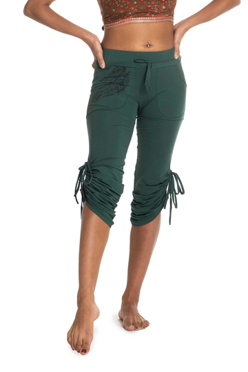 Organic Yoga Pants Trousers in Green