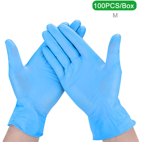 Disposable Nitrile Gloves Powder Free Latex Free Gloves Protective Glove 100PCS/Box, Size m