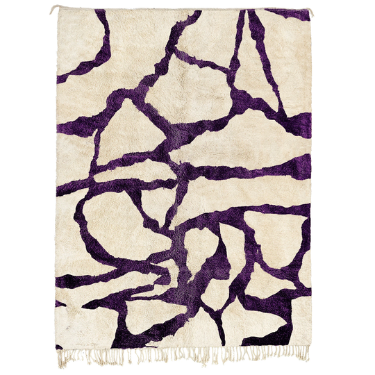 Exclusive Beni Ourain Rug -Rock Moroccan Large Shag Art Deco Berber Custom