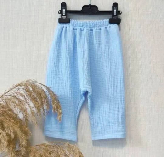 Organic Baby Clothing. Muslin Toddler Pants, Baby Muslin Joggers, Gender Neutral Clothes, Cotton Kids Boho Style, Harem Pants
