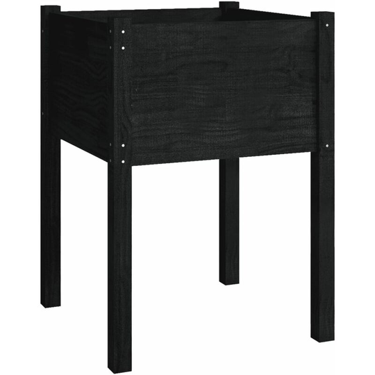 Vidaxl - Garden Planter Black 50x50x70 cm Solid Pinewood Black