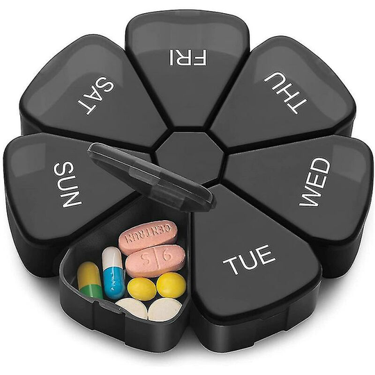 Medicine pill box with large compartment