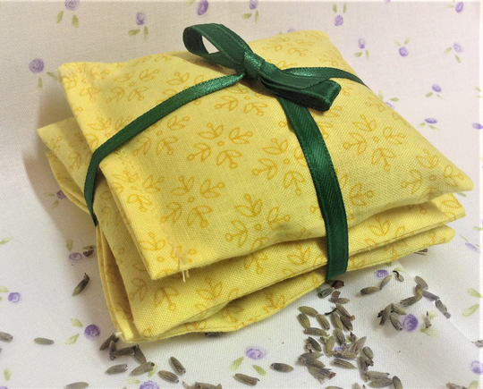 Lavender Sachet Set Of 3 - Organic French Lavender, Multipurpose Sachets, Clothes Dryer, Eco Friendly Dryer Sheet Alternative, Green Living
