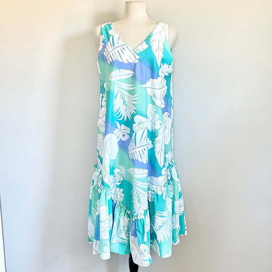 Vintage 80's Classic Hawaiian Vacation Lightweight Cotton Muumuu Sz 42