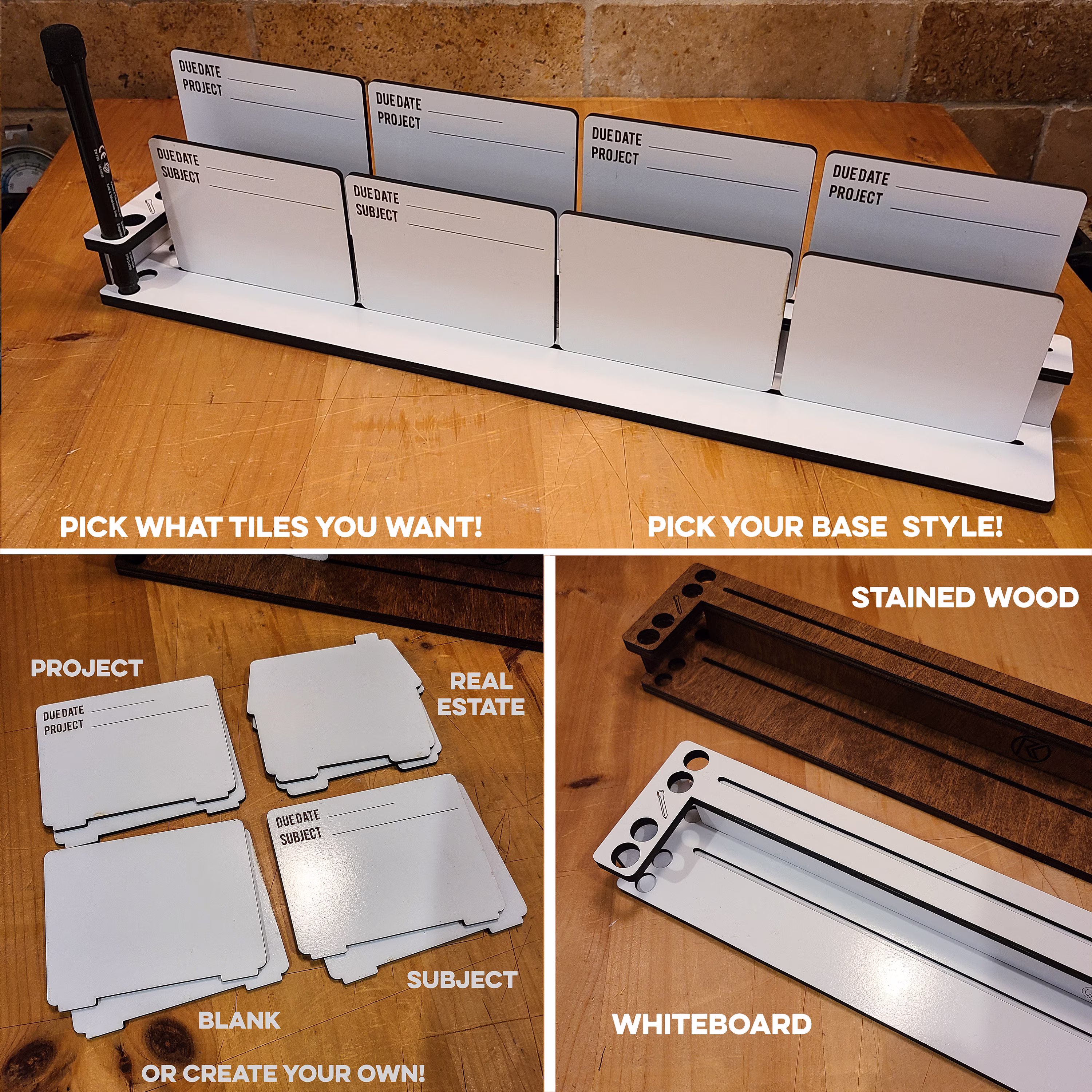 Mini Whiteboard Project Organizer - School Task
