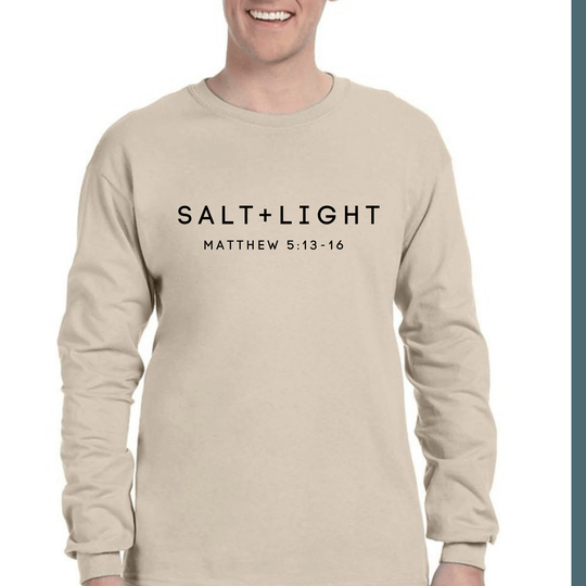 Salt & Light Long Sleeve Tshirt/Inspirational Sweatshirt/Good Deeds/Jesus Shirt/Matthew 5