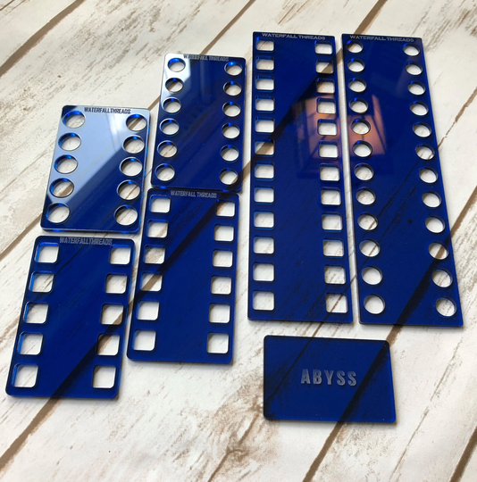Abyss Acrylic Threadkeep, 10, 12, & 24 Hole Thread Organizer For Dmc Threads Craft Fibers