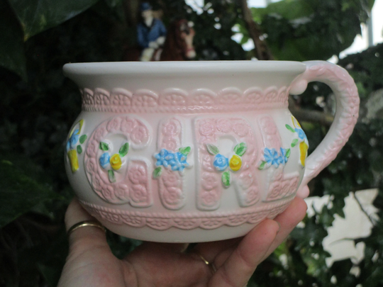 It's A Baby Girl Planter Napcoware Japan Cup Mug Vase