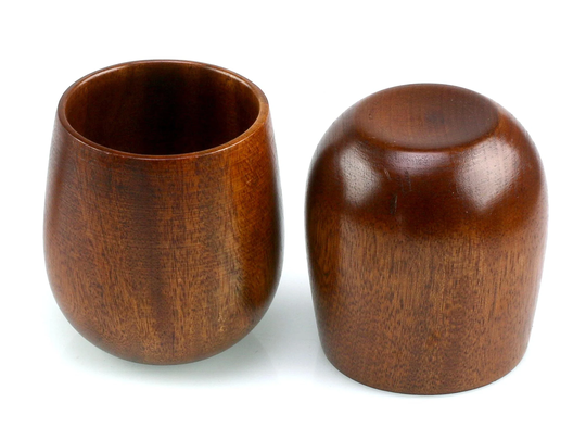 Personalised Pair Of Jujube Wood Water Tea Cups